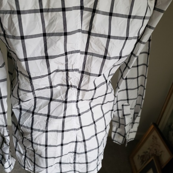 Frank & Eileen Barry Button Down Shirt Plaid Checkered Long Sleeve Top Medium - Picture 6 of 12
